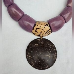 TAGUA Handcrafted Organic Necklace From Ecuador 22" Length Overall